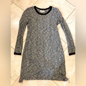 Black and white flared Madewell t shirt dress